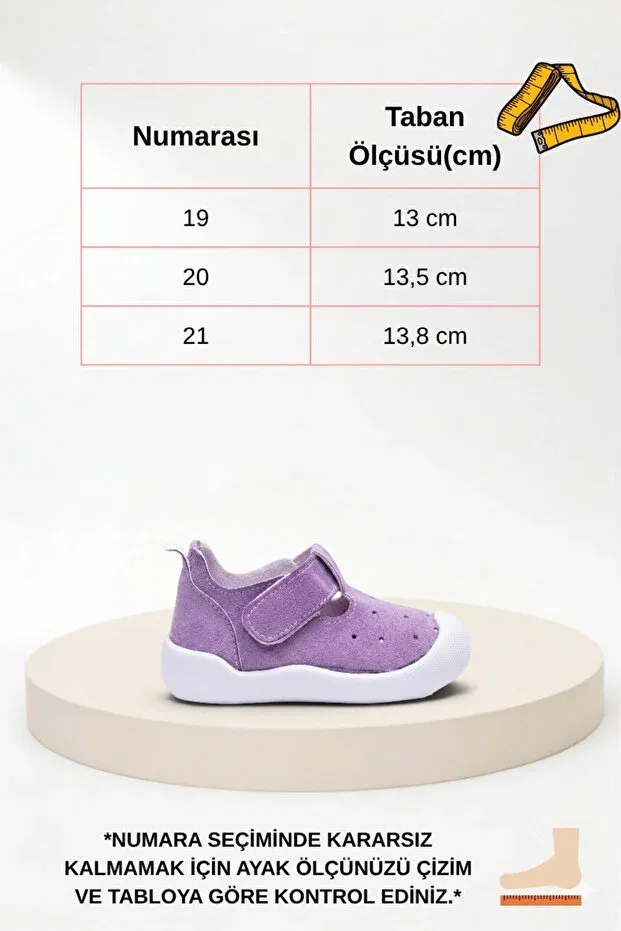 Детские туфли для девочек первые шаги с липучкой Zaby, Purple — фото 3