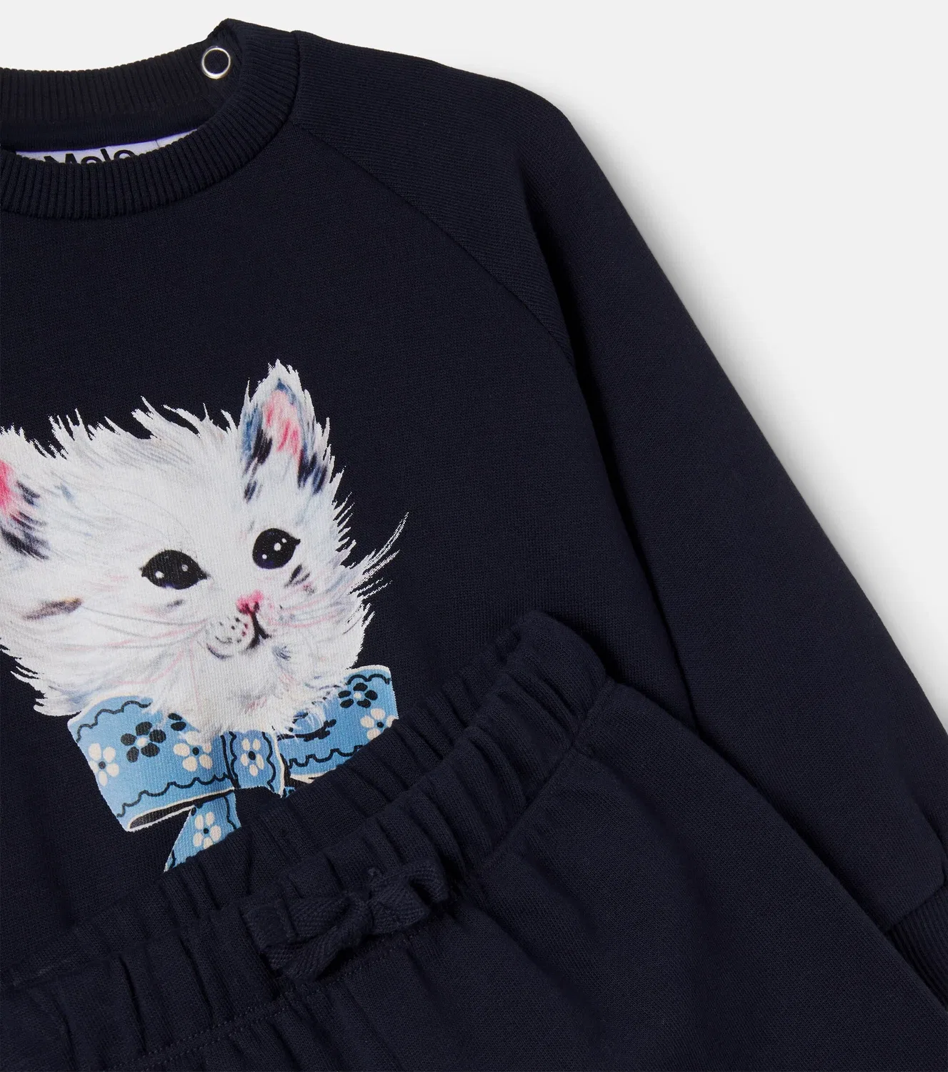 Комплект из толстовки и спортивных брюк из органического хлопка Fancy Kittens Molo, синий — фото 4