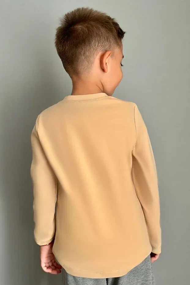 Детская футболка для мальчиков с длинным рукавом Breeze, Nude Color — фото 2