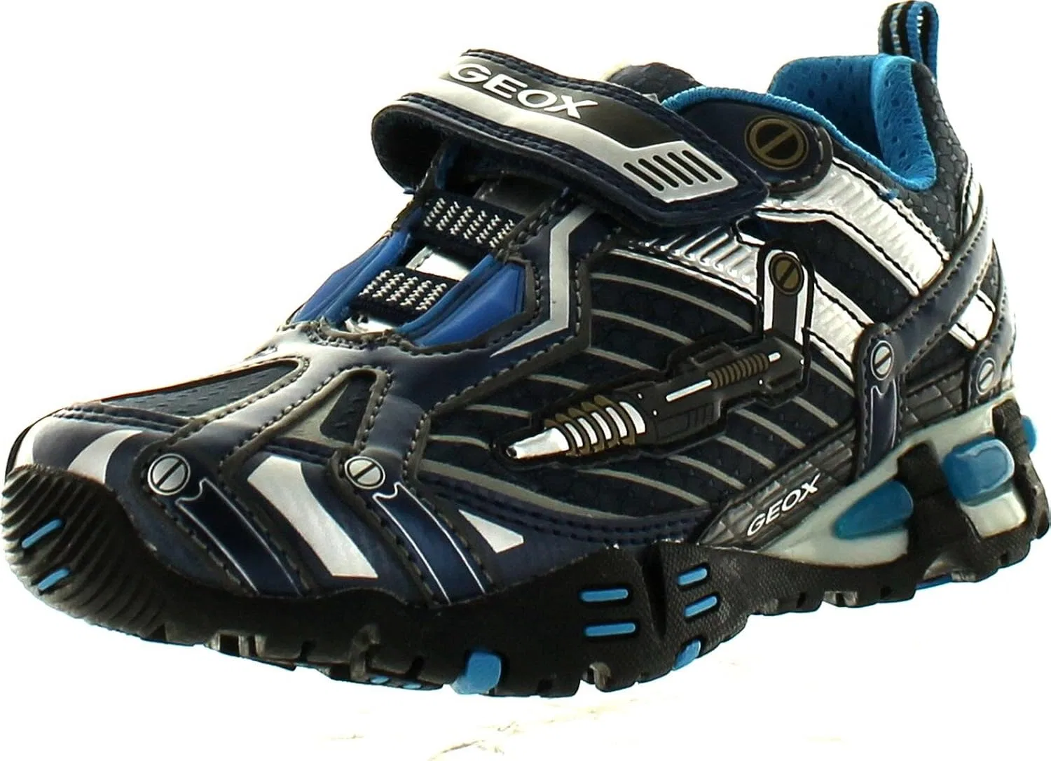 Детские кроссовки для мальчиков со светящейся подошвой Light Eclipse Geox, Navy/Royal