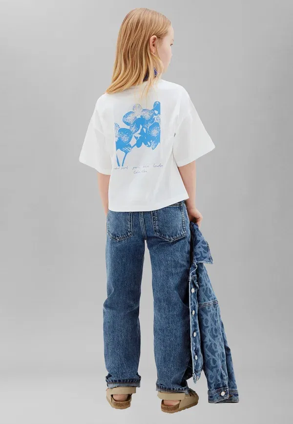 Футболка с сезонным принтом - футболка с коротким рукавом Calvin Klein Jeans, белый