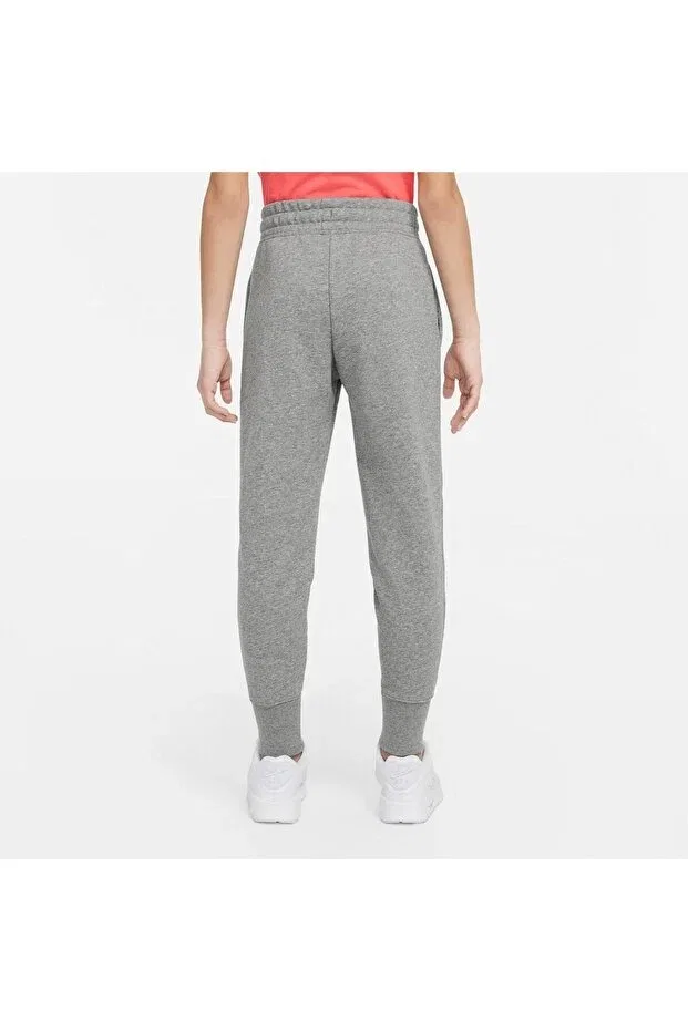 Детские спортивные штаны для девочек из футера с принтом Sportswear Club French Terry Hose Kids Nike, Gri — фото 4