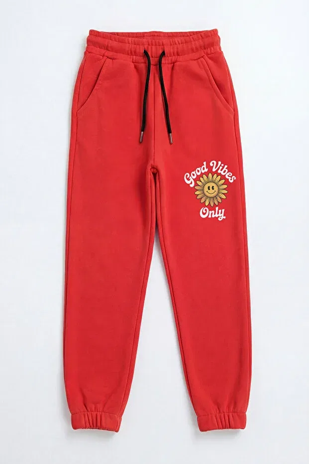 Детский комплект спортивных штанов для девочек с принтом Ya Ko Kids, Yellow-Navy Blue-Red-Black-Gray — фото 4