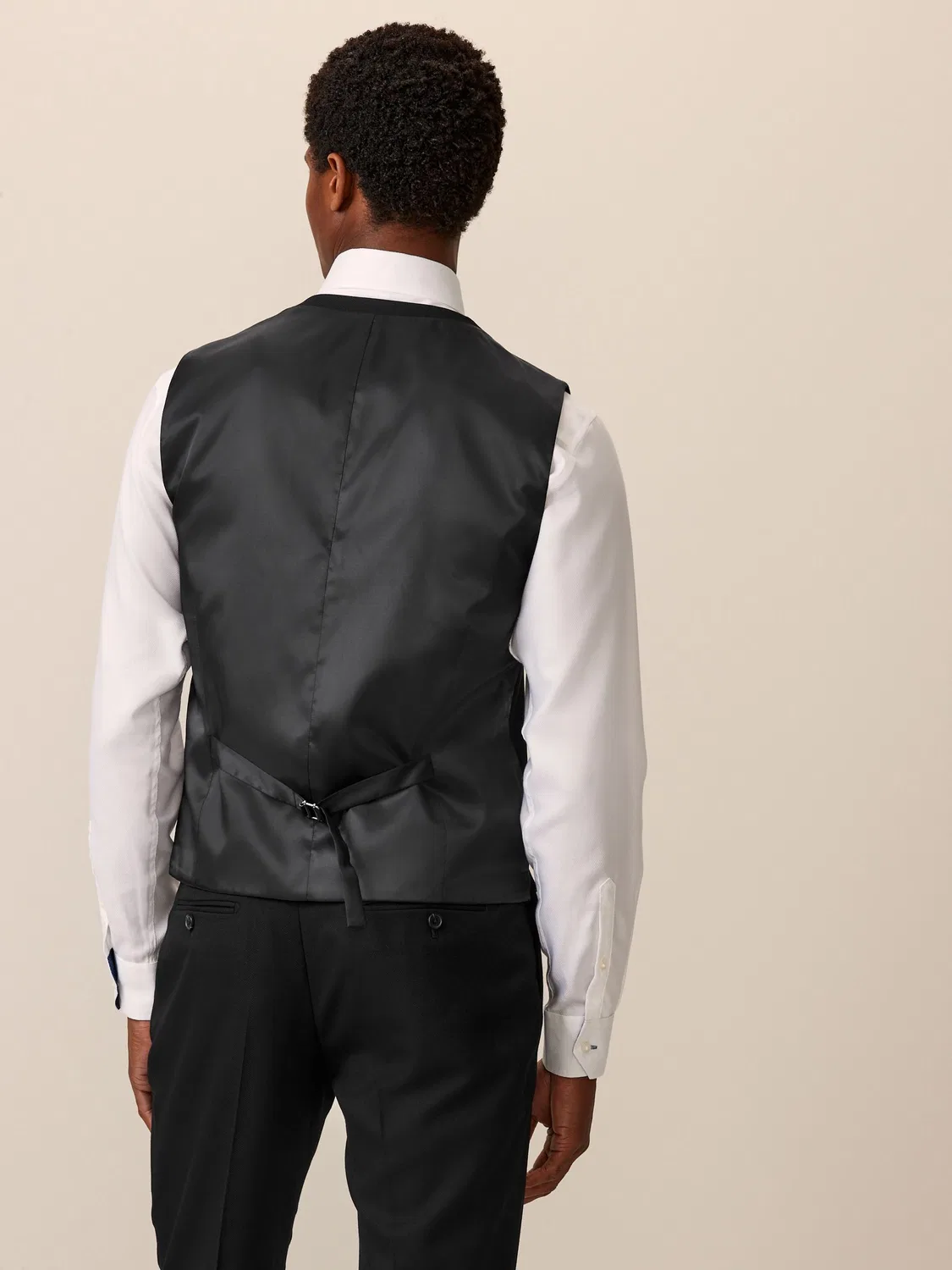 Жилет текстурированный Black Textured Suit Waistcoat Next, черный — фото 3