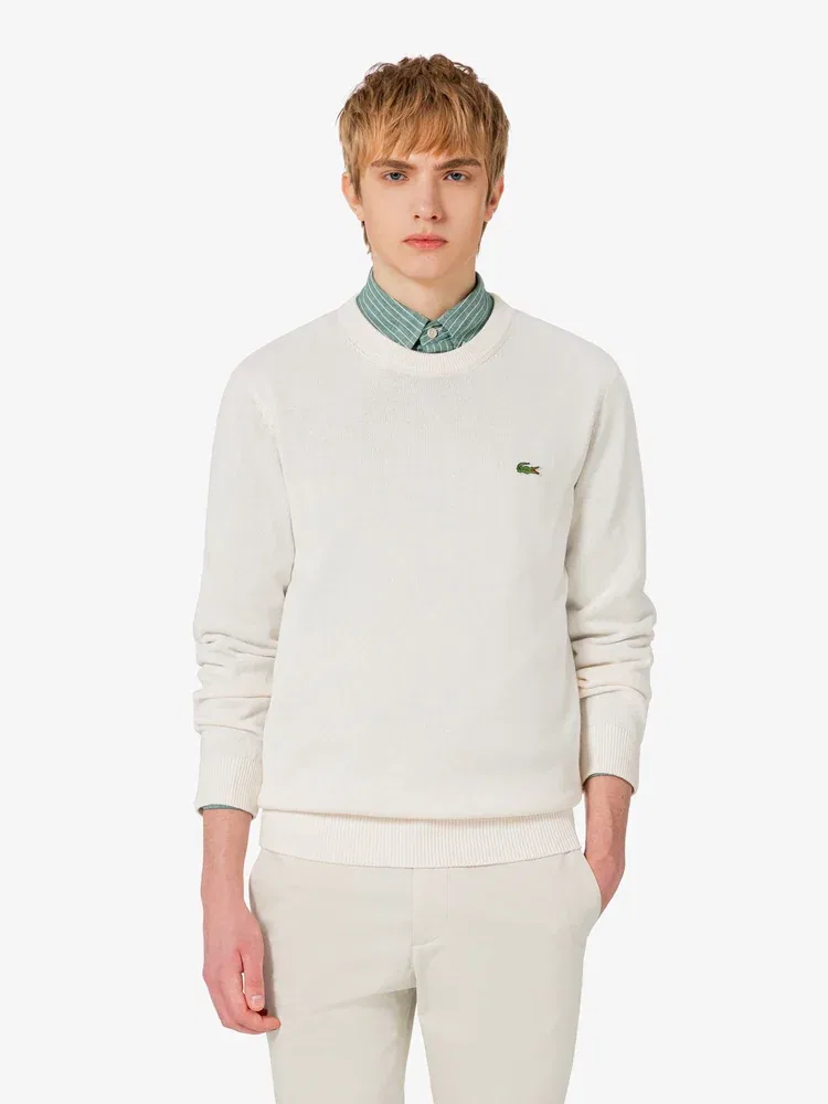 Свитер бумажной пряжи LACOSTE, Ivory