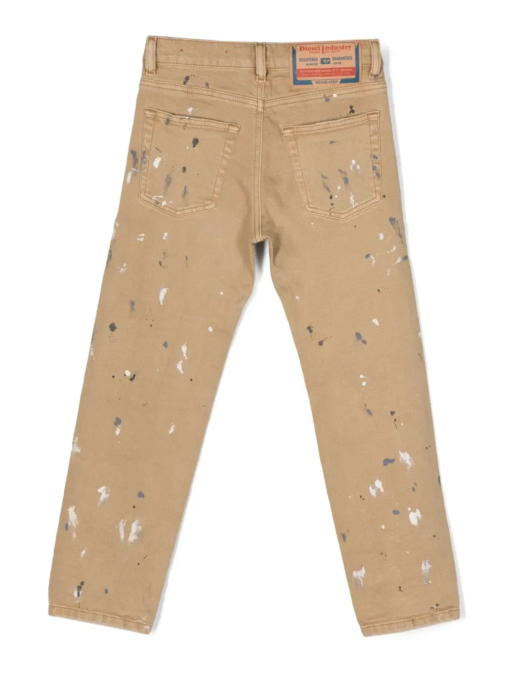 Джинсы 2010-J с эффектом разбрызганной краски Diesel Kids, бежевый — фото 2