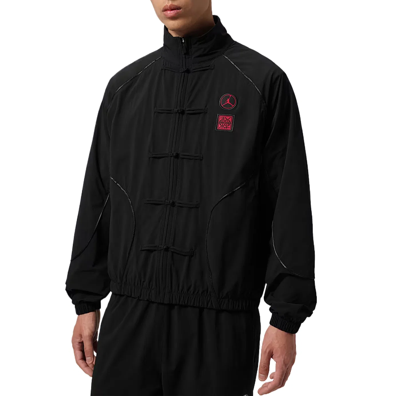 Мужская куртка с воротником-стойкой Jordan, Black/Black/Black/University Red