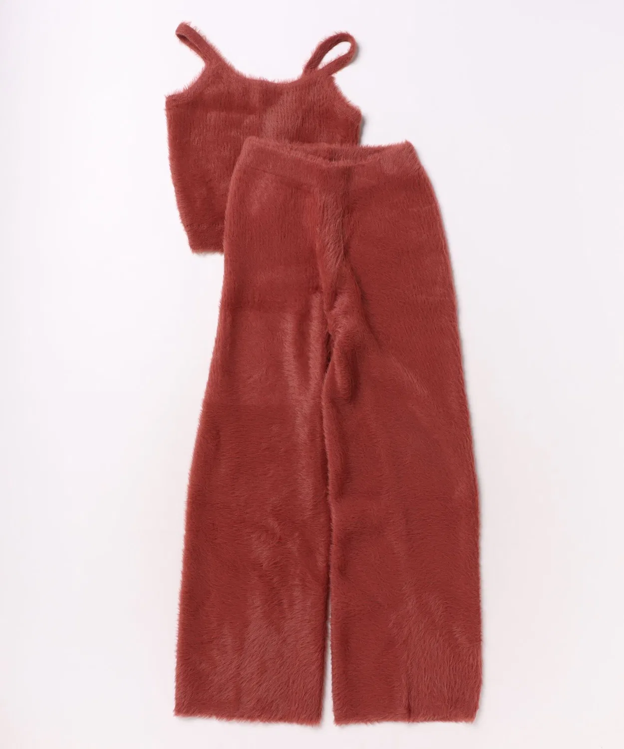 Детский комплект из топа и штанов с длинным рукавомFuzzy Knit Lounge Set Rylee + Cru, Red