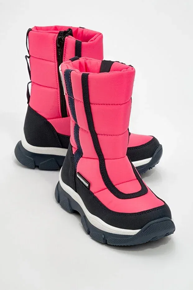 Детские ботинки для девочек водонепроницаемые с текстурой Mnpc, Laci-Fuchsia — фото 4