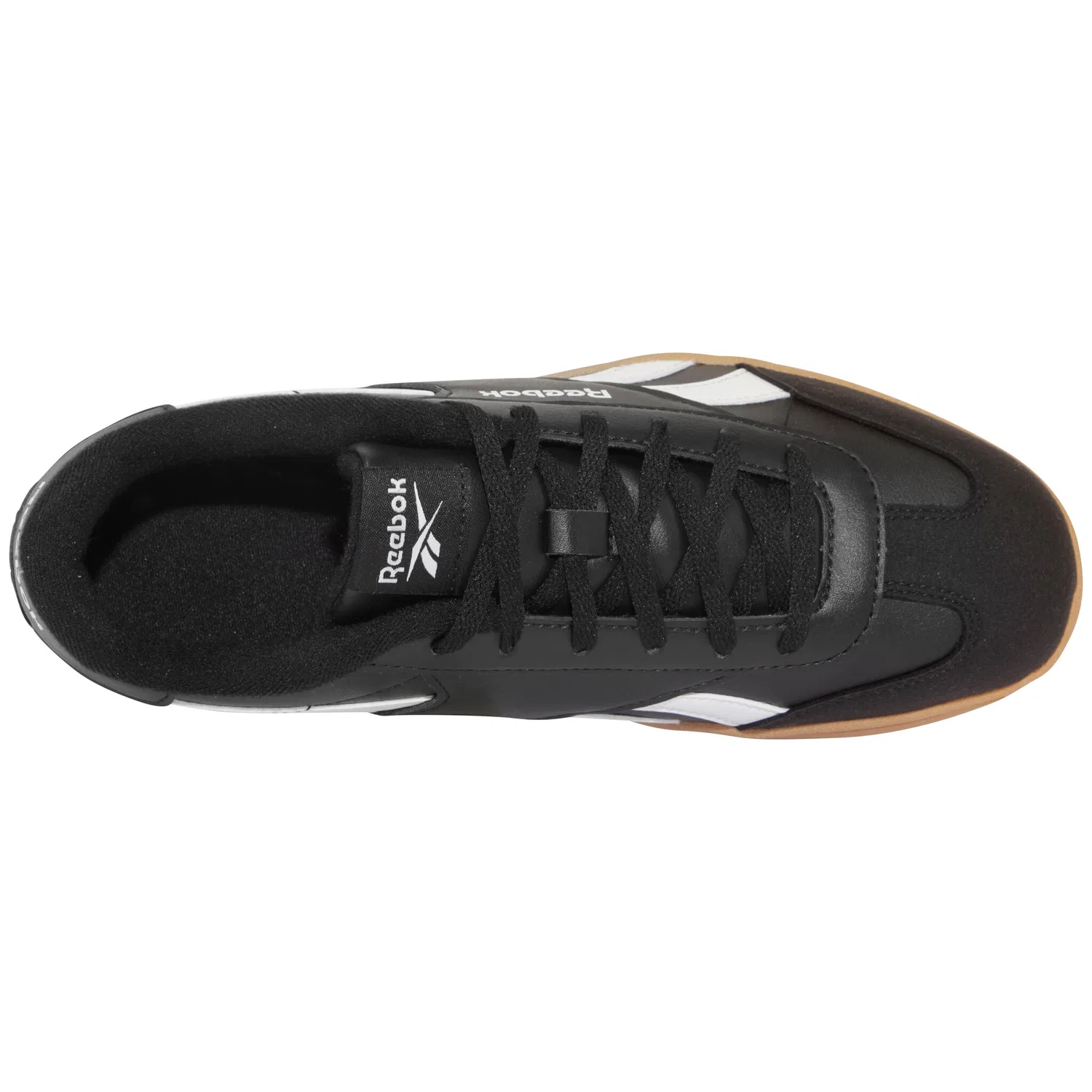 Детские кроссовки на шнуровке Reebok Classic, Black/White — фото 3