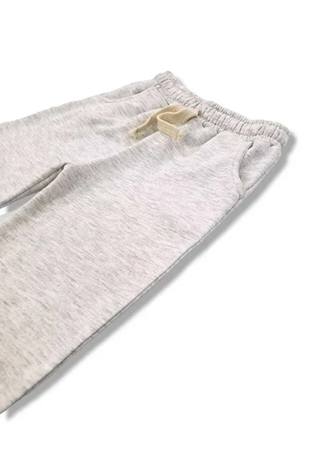 Детские спортивные штаны для девочек с регулируемым поясом Corded Sweatpants Bobby Jr Kidswear, Melange Gray — фото 3