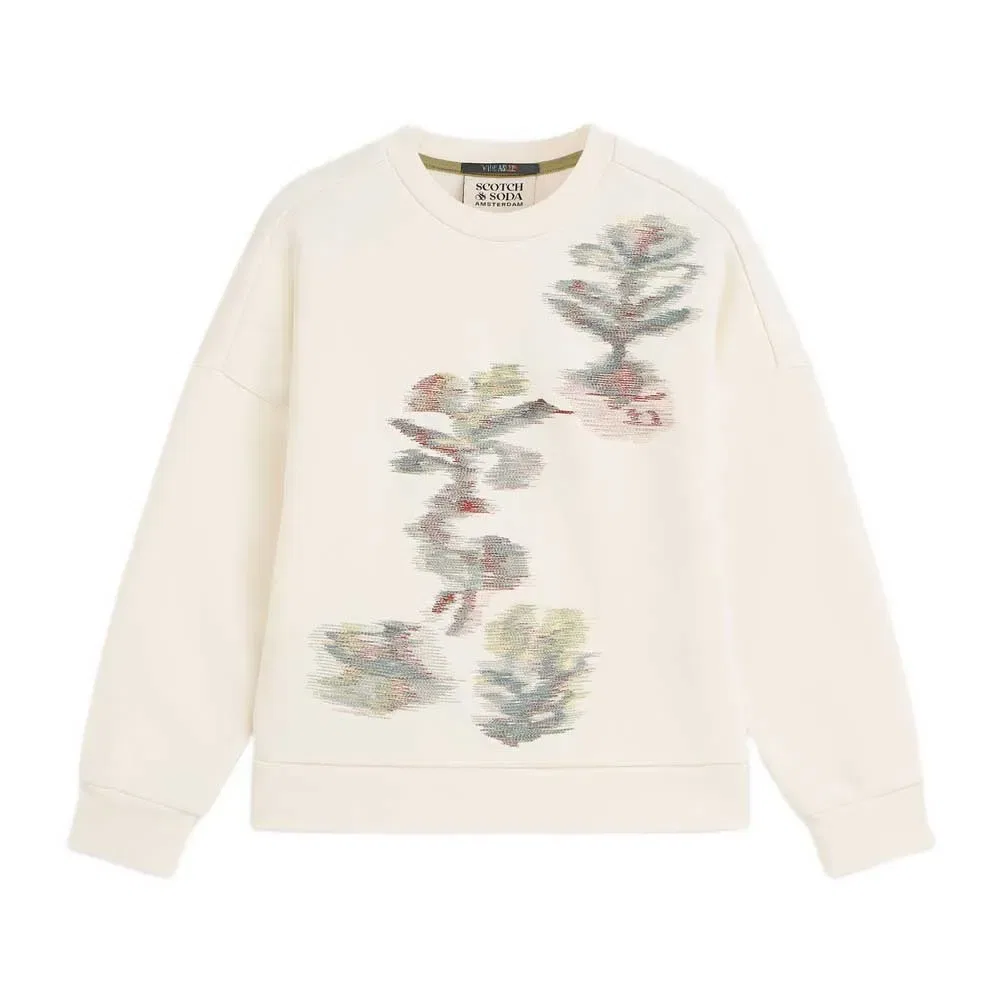 Детский свитшот для девочек с вышивкой Scotch & soda, Beige