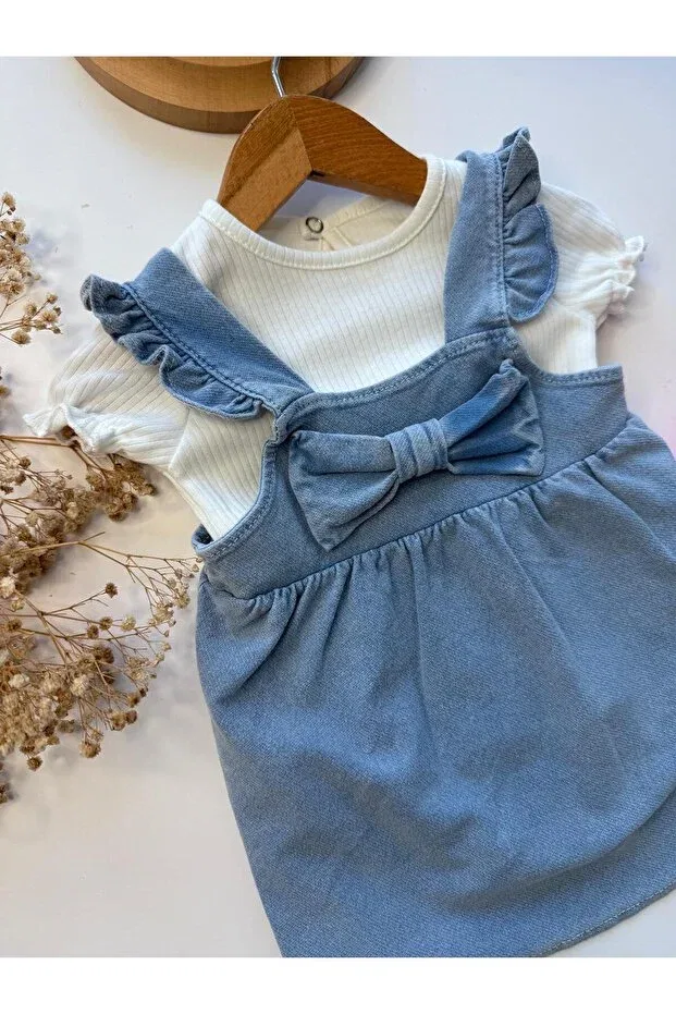 Детское платье-жилет для девочек хлопковое Baby Buu, White — фото 3