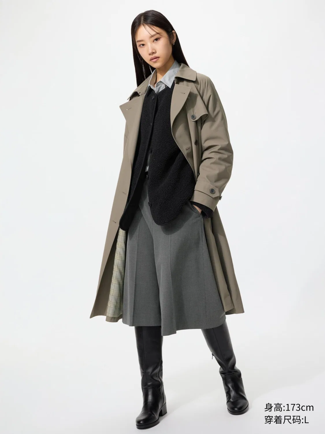 Кардиган утепленный с длинным рукавом Uniqlo, черный — фото 3