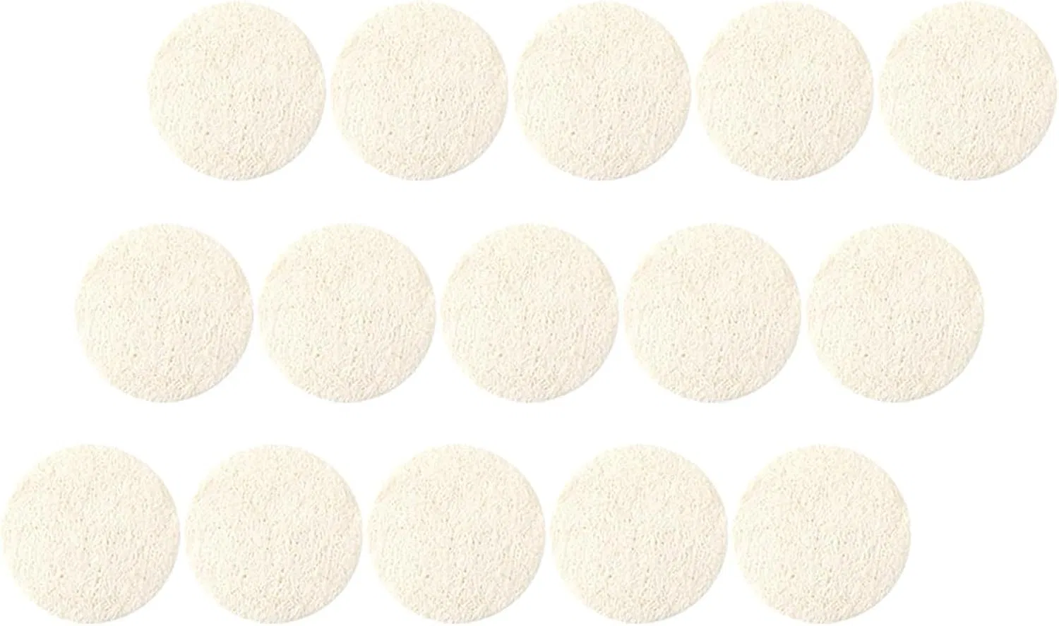 Спонжи для лица из люфы, 15 шт, Beige, Healeved