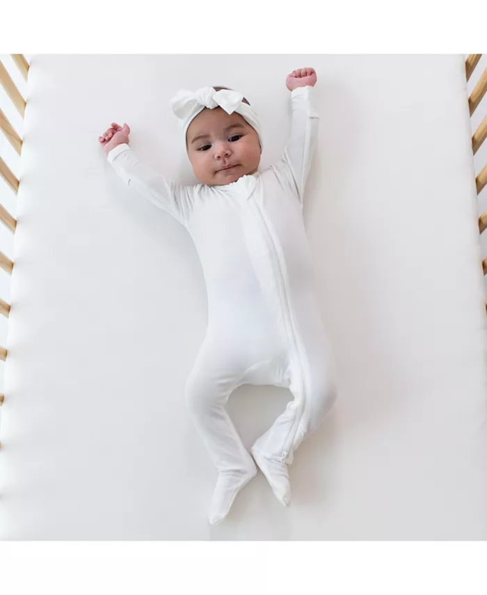 Комбинезон для мальчиков с молнией Baby Boys Zippered Footie Kyte BABY, белый — фото 2