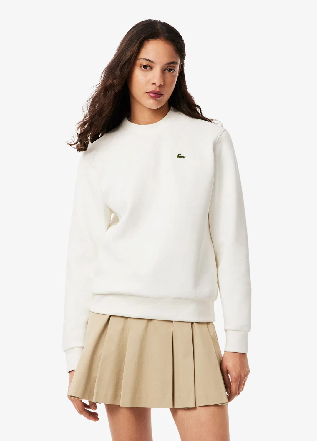 Свитшот женский Lacoste Relaxed Fit, белый