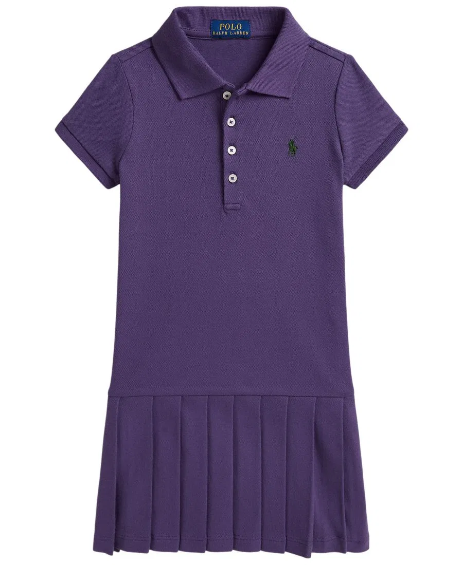 Платье-поло с плиссированной юбкой Polo Ralph Lauren, Valley Purple