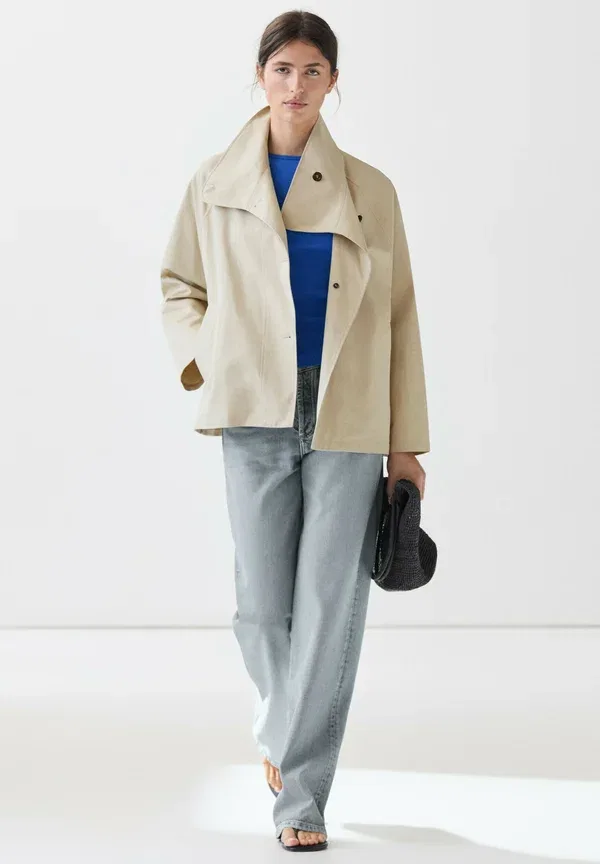 Куртка хлопковая Summer jacket Massimo Dutti, бежевый