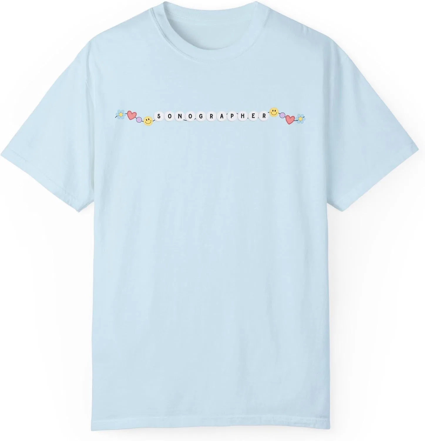 Женская футболка с дизайном браслета дружбы Comfort Colors, Chambray
