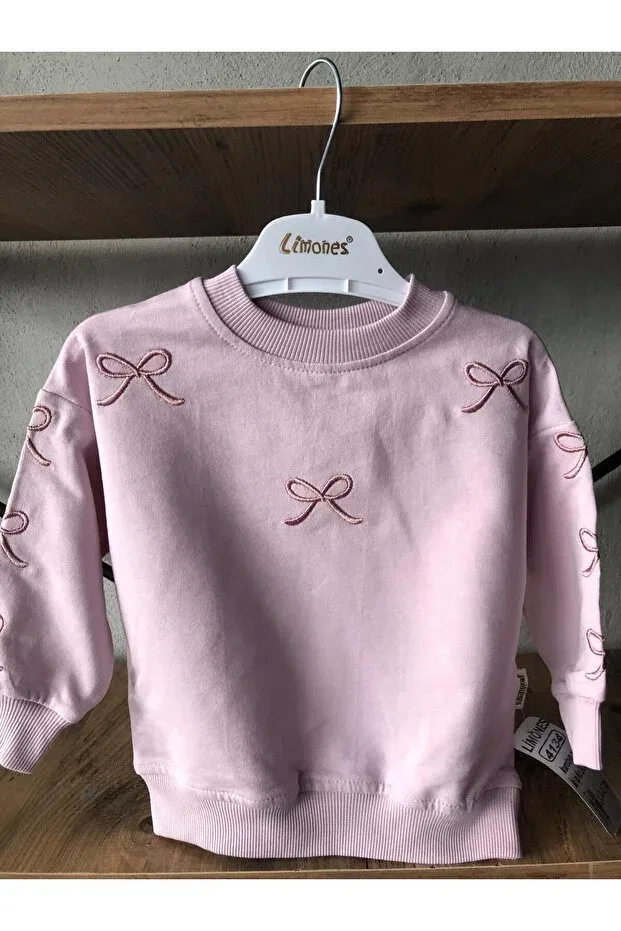 Детский комплект спортивного костюма с вышивкой Glam Lunas Tekstil, Lilac — фото 3