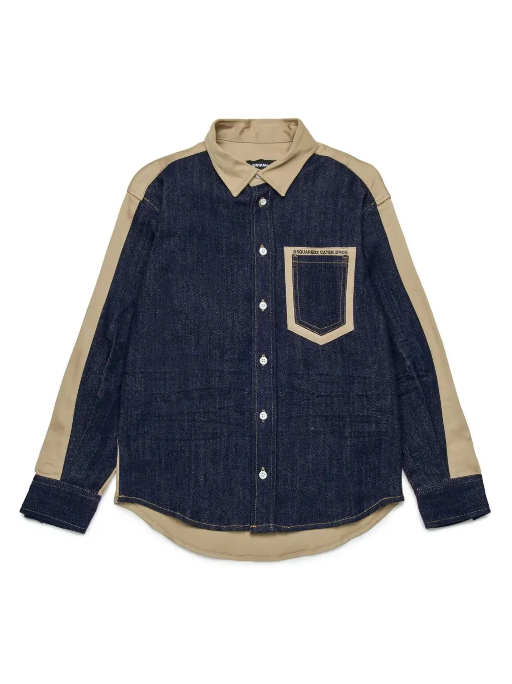 Рубашка Caten Bros Dsquared2 Kids, синий