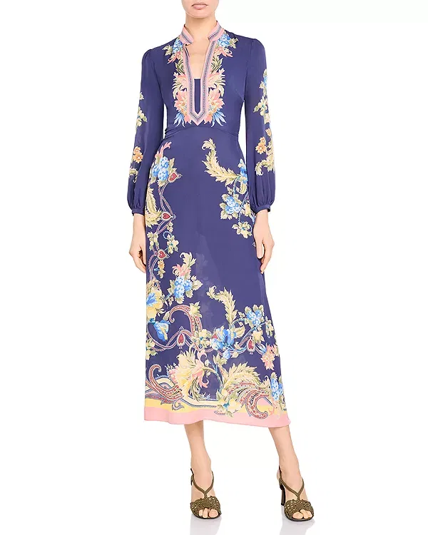 Женское платье с принтом Etro, Printed Blue