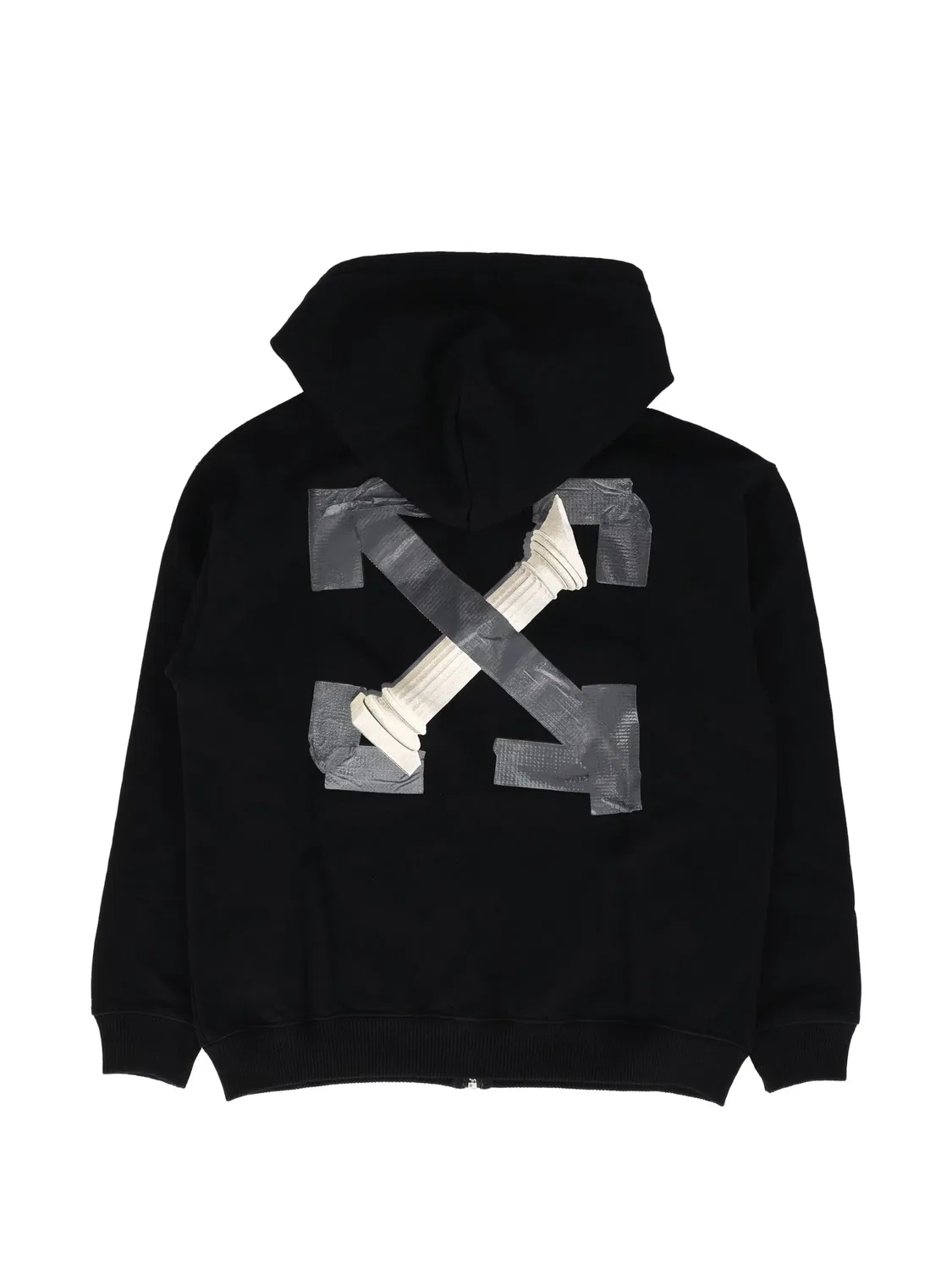 Худи на молнии черного цвета OFF-WHITE, черный — фото 2