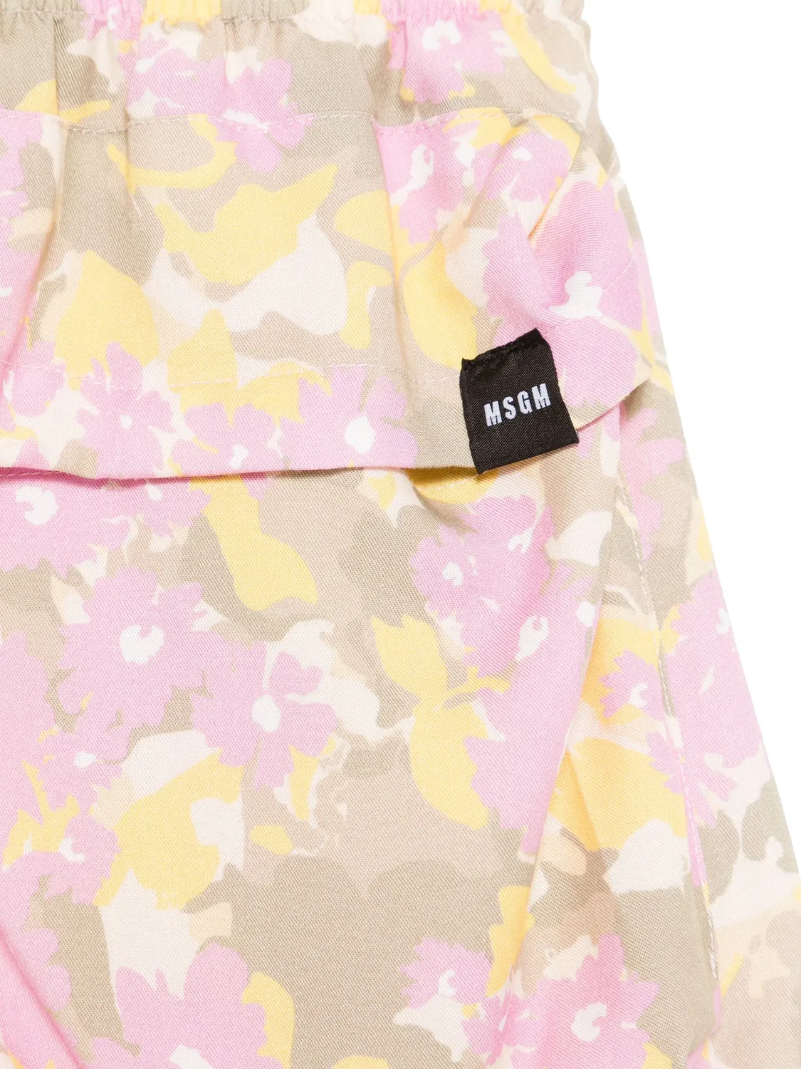 Шорты из хлопка и лиоцелла MSGM, розовый — фото 2