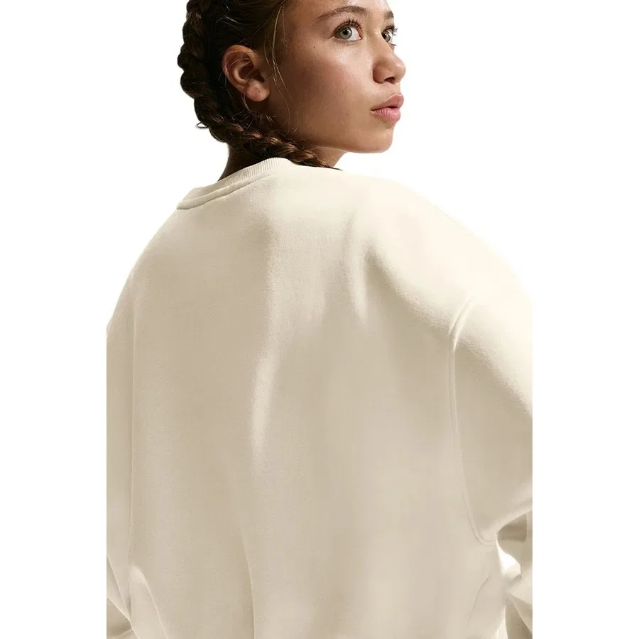 Детский свитшот из футера с принтом Club Fleece Boxy Crew Gfx Nike, Кремовый — фото 4