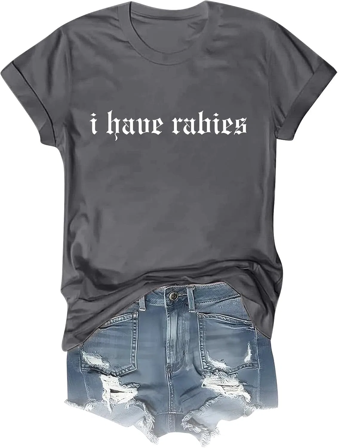 Футболка с принтом I Have Rabies, Dark Gray