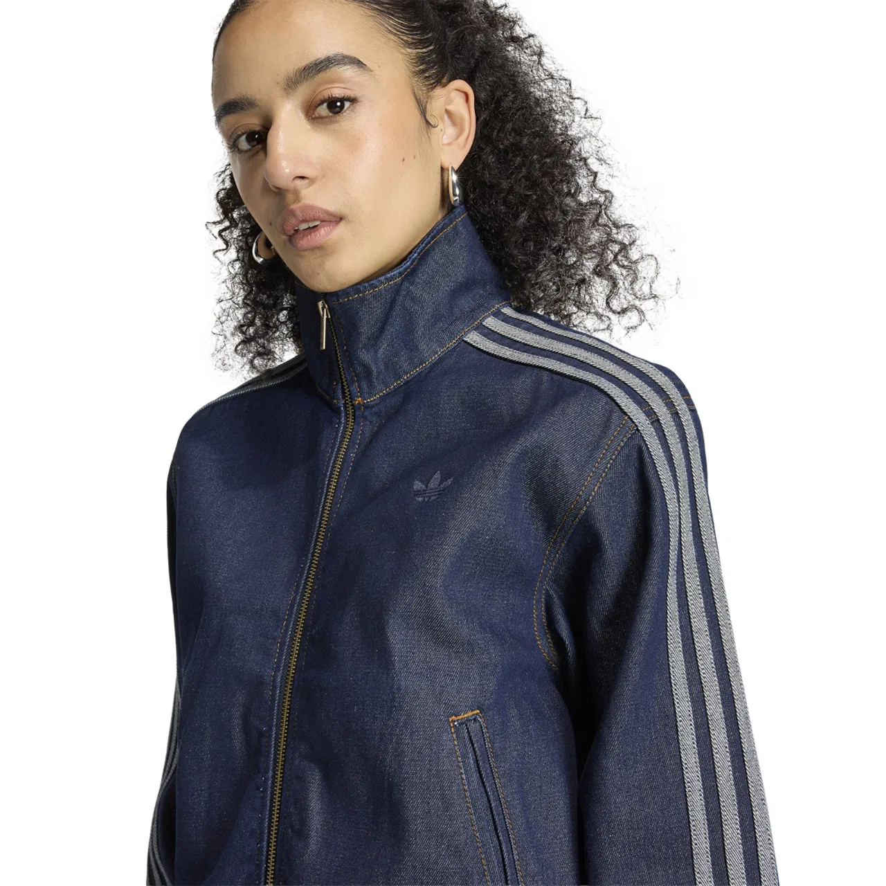 Женская куртка FB Track Top Denim Adidas, цвет Indigo Denim — фото 3