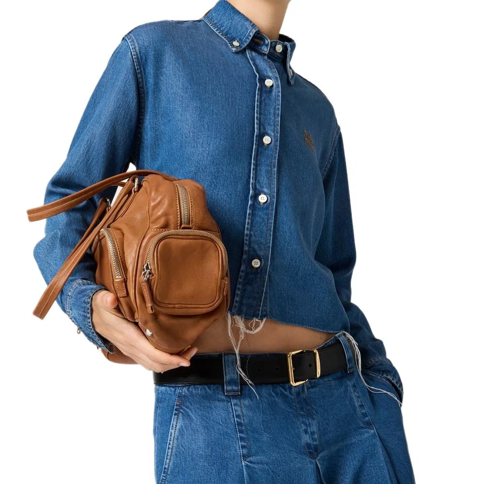 Женская рубашка с длинным рукавом Marine Blue MIU MIU, Marine Blue — фото 4