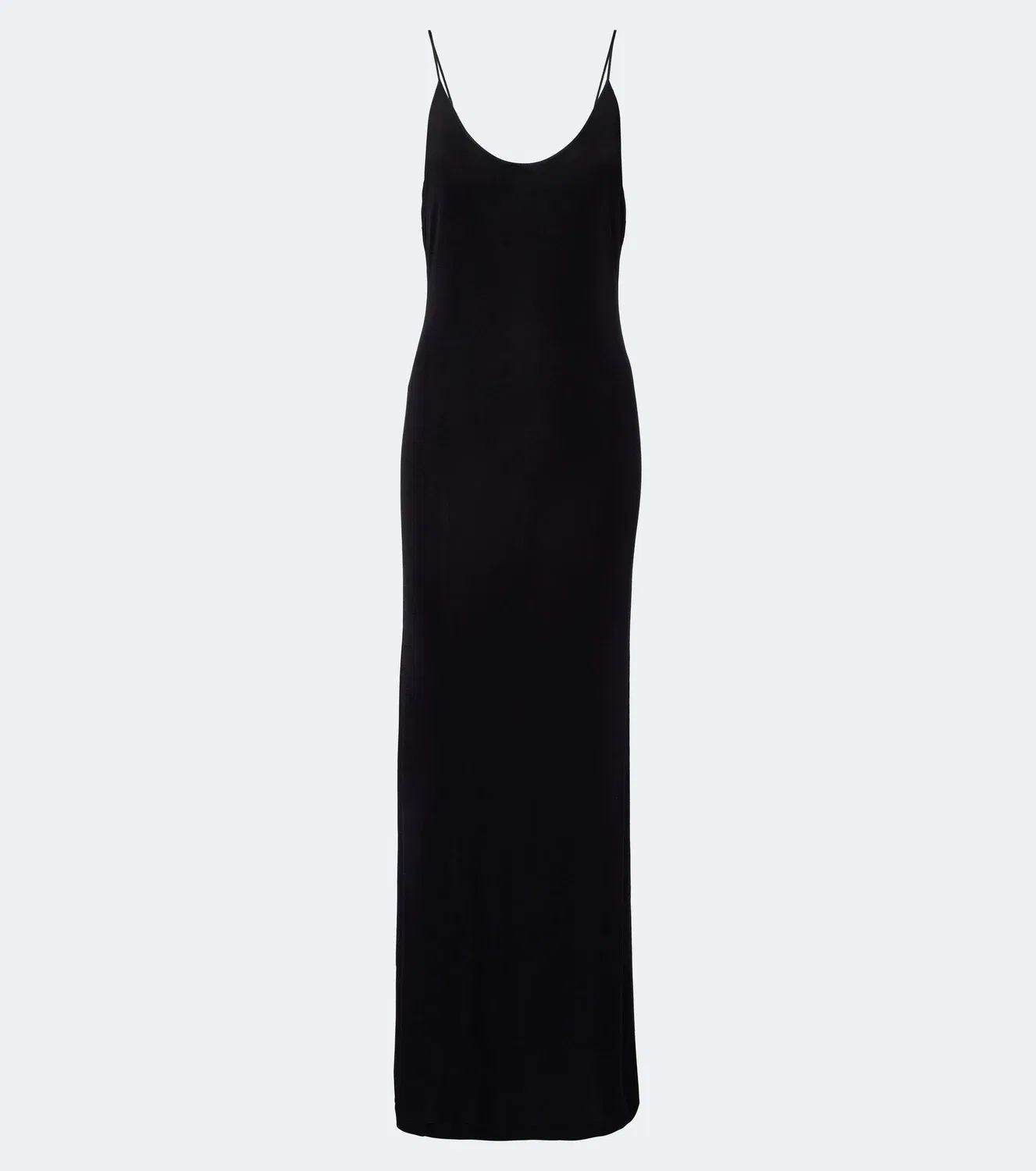 Джерси платье макси SAINT LAURENT, черный