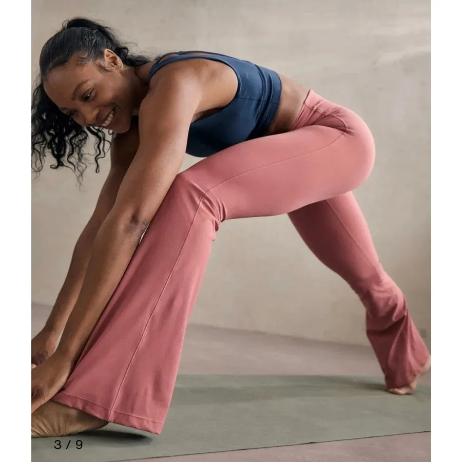 Леггинсы с высокой посадкой из футера Nike Dri-Fit Zenvy, M, Розовый — фото 2
