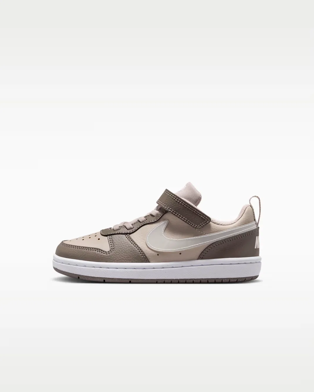 Детская обувь Nike Court Borough Low, Moon Particle/Cave Stone/White/White