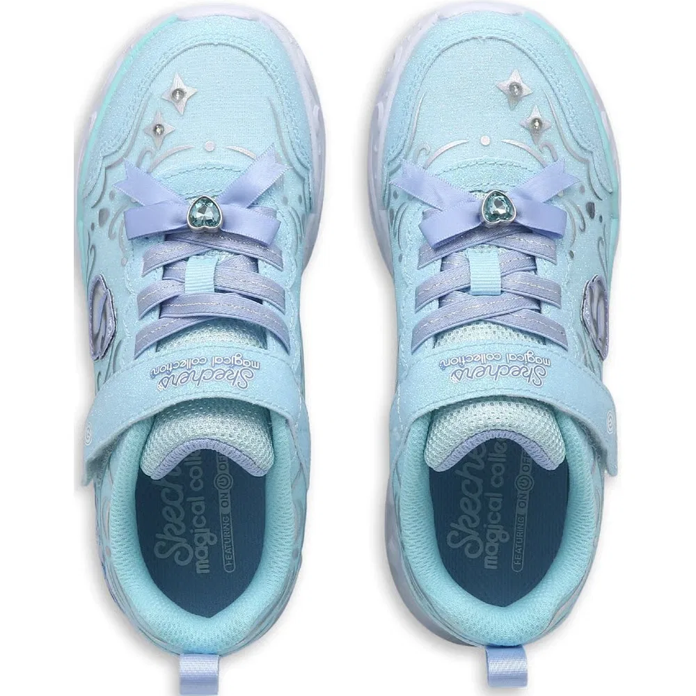 Детские кроссовки с подсветкой Princess Skechers, Light Blue — фото 4
