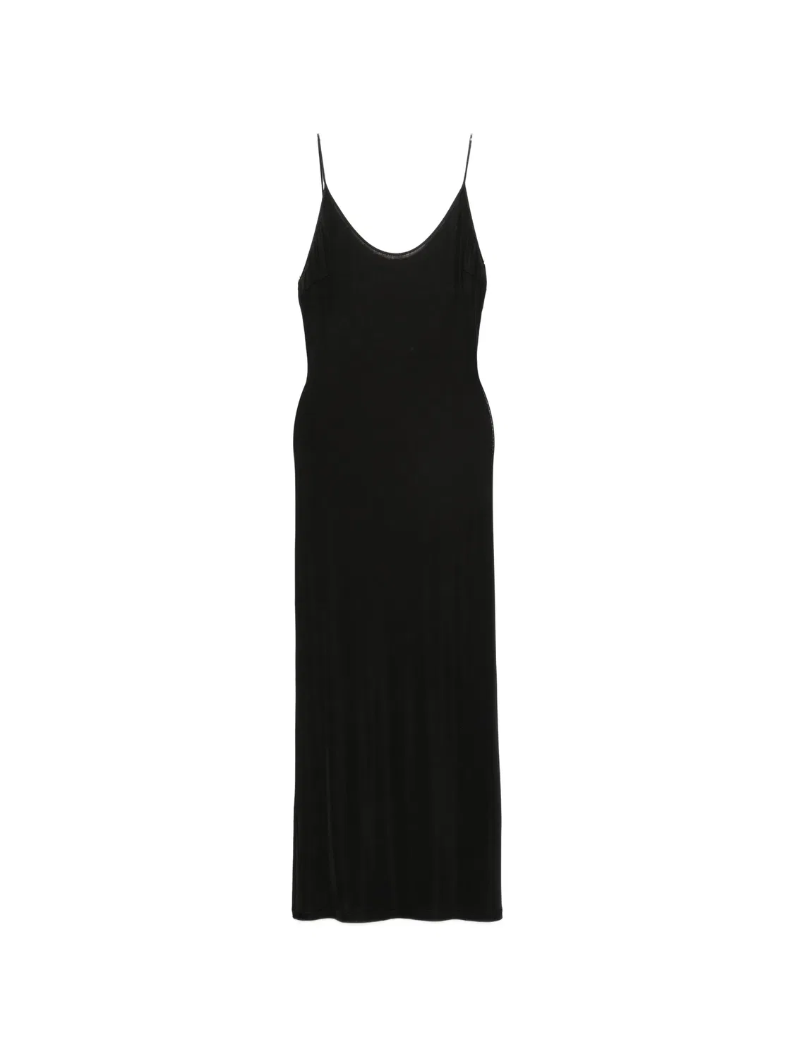 Платье макси с открытой спиной Saint Laurent, черный