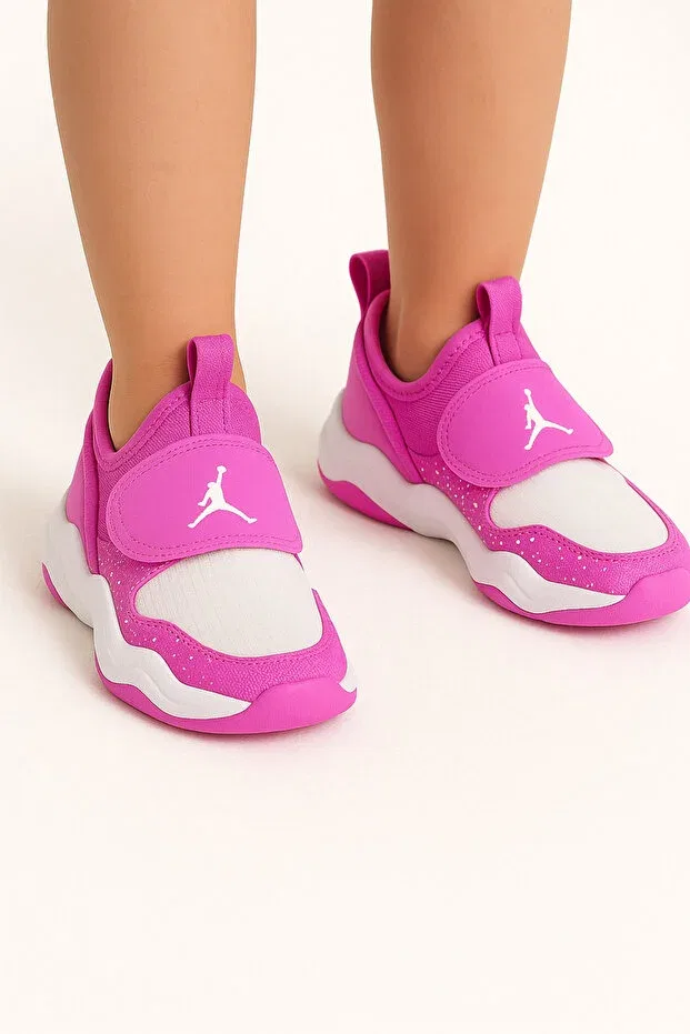 Детские кроссовки для девочек текстильные Jordan Nike, Pink — фото 2