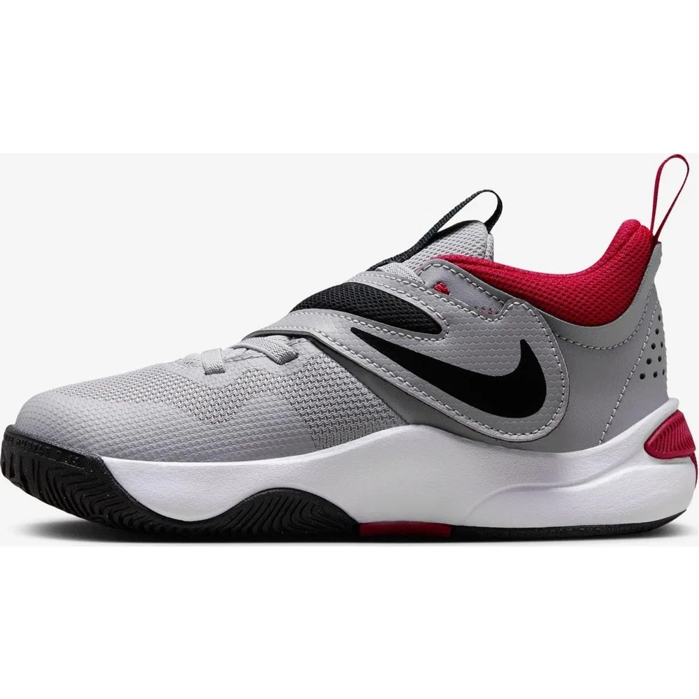 Детские кроссовки для прогулок с эластичными шнурками Team Hustle D 11 Nike, Grey Red