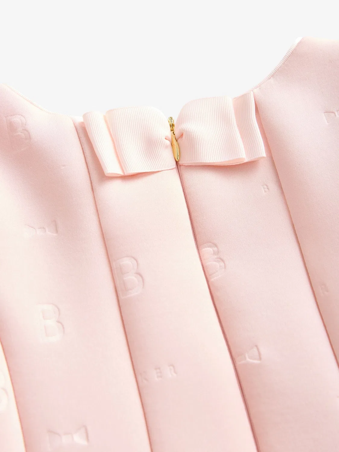 Платье с плиссированной юбкой, scuba Baker by Ted Baker, светло-розовое — фото 2