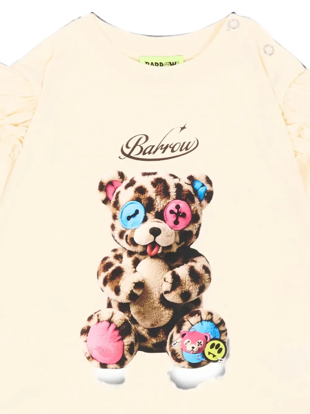 Комплект из мини-юбки с оборками и принтом мишки Тедди и свитшота Barrow Kids, розовый — фото 3