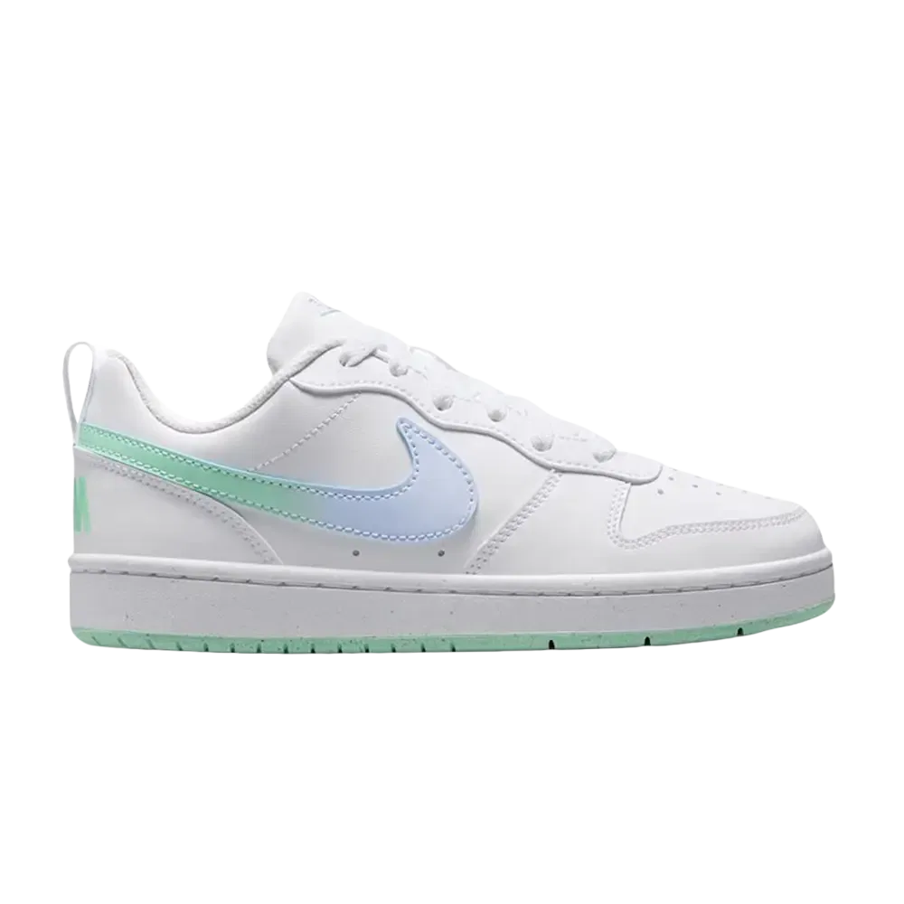 Кроссовки низкие Nike Court Borough, White Arctic Green Football Grey
