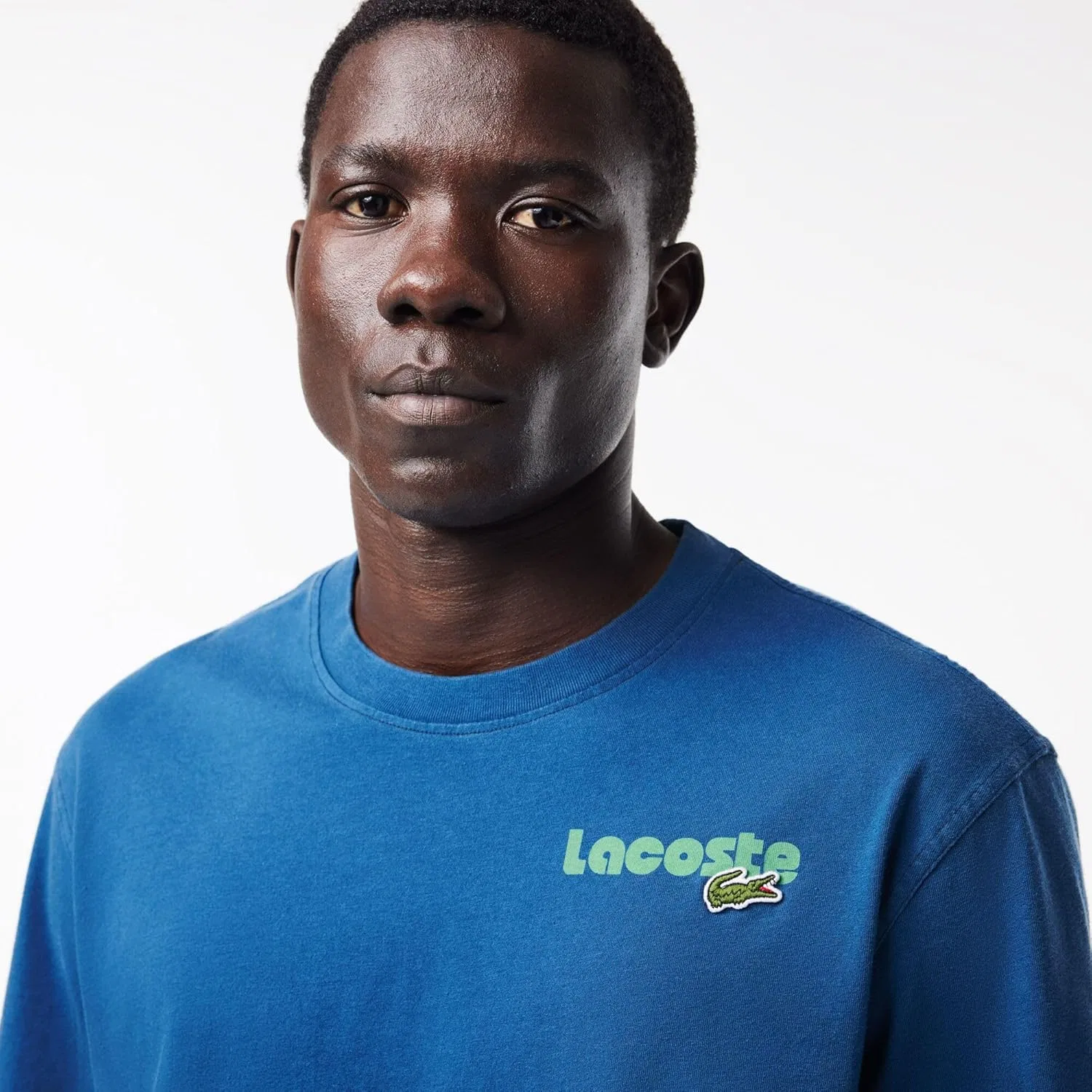 Футболка мужская Lacoste Globe с омбре-принтом — фото 2