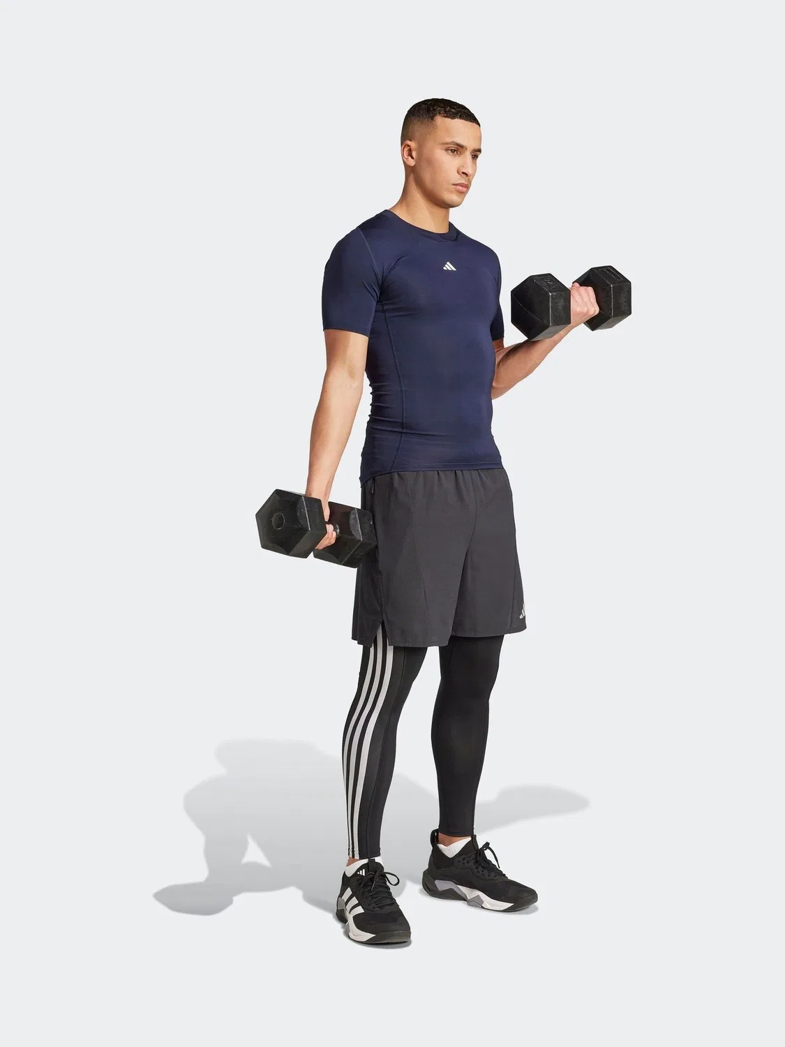 Футболка тренировочная TECHFIT adidas, синий — фото 3
