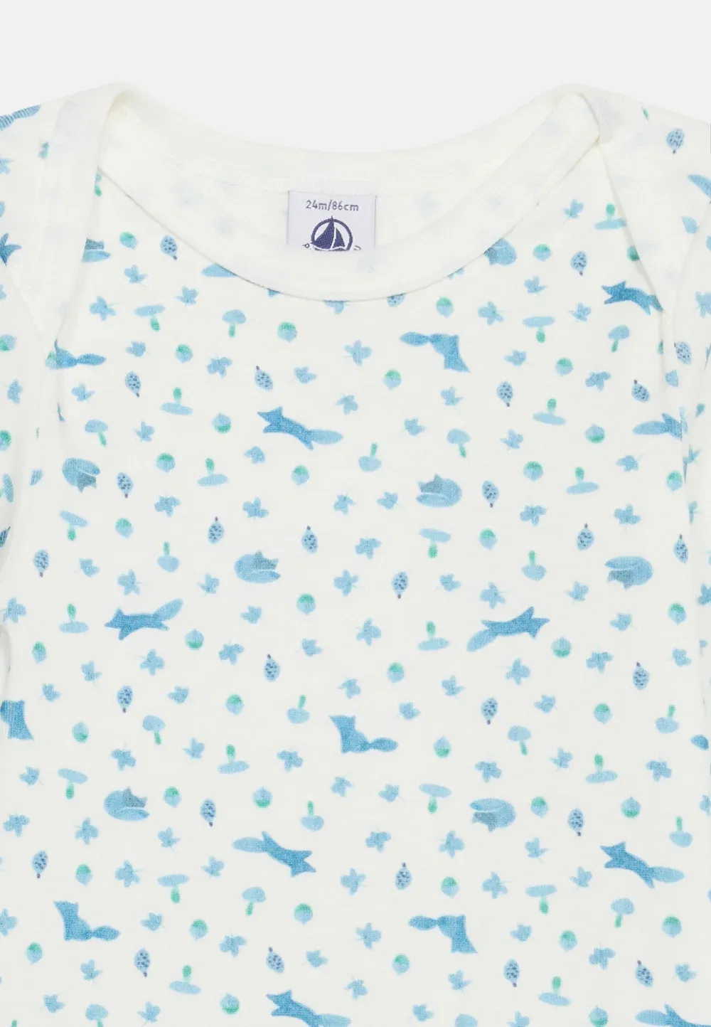 Bebe debout 3 pack - body Petit Bateau, Blue/White — фото 4