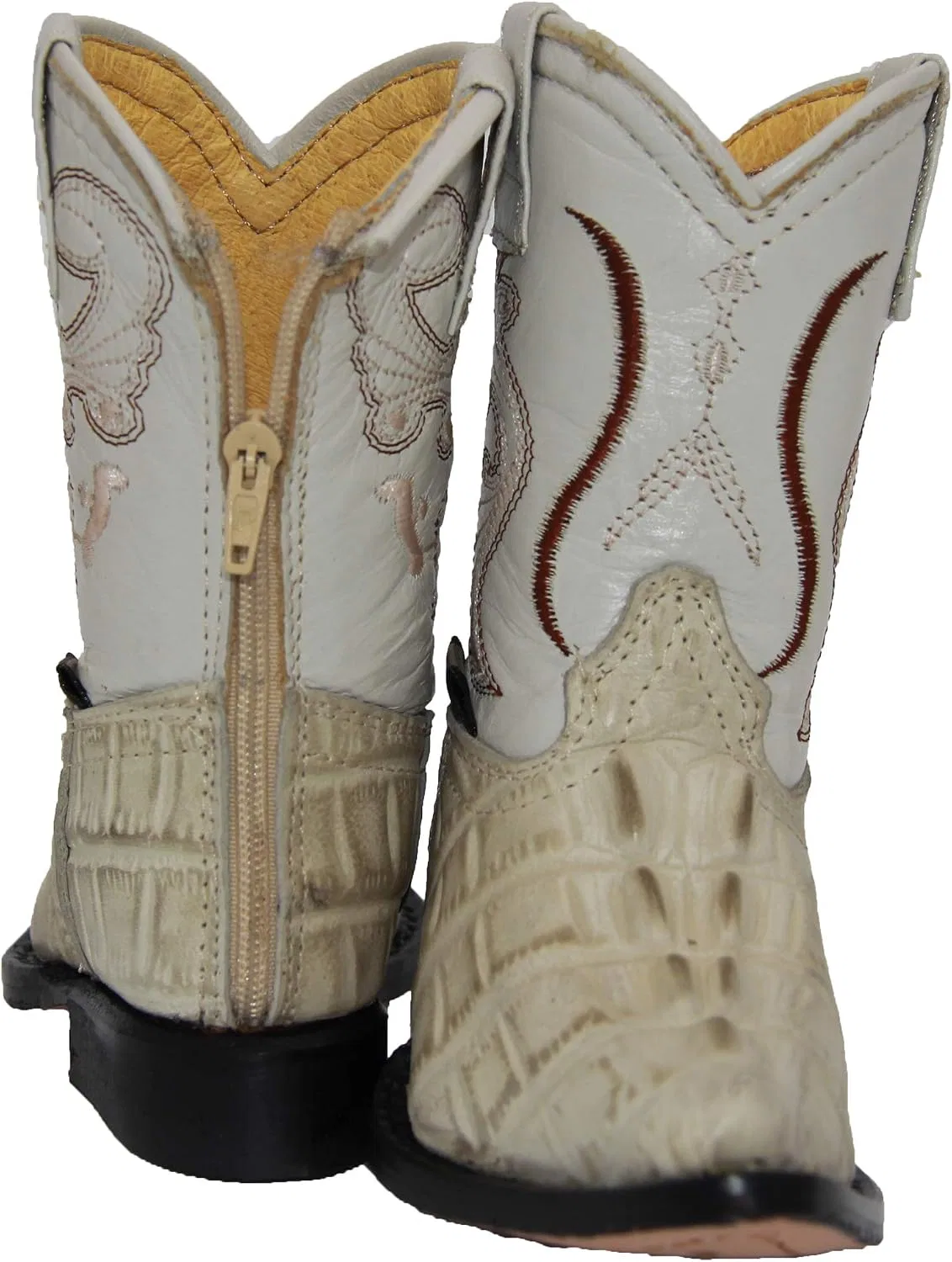 Детские ботинки для мальчиков с принтом крокодила Cowboy Boots The Western Shops, Bone — фото 4