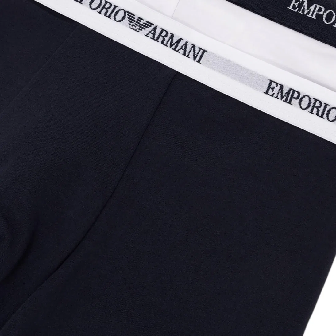 Мужские боксеры 2 шт. Emporio Armani, White/Black — фото 4