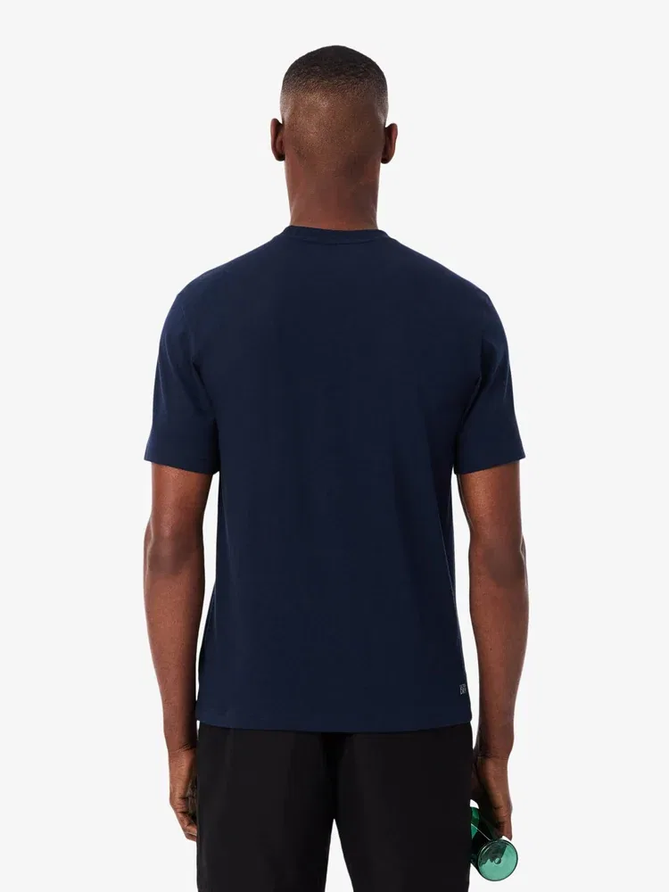 Футболка с коротким рукавом базовая тренировочная LACOSTE, Navy — фото 3