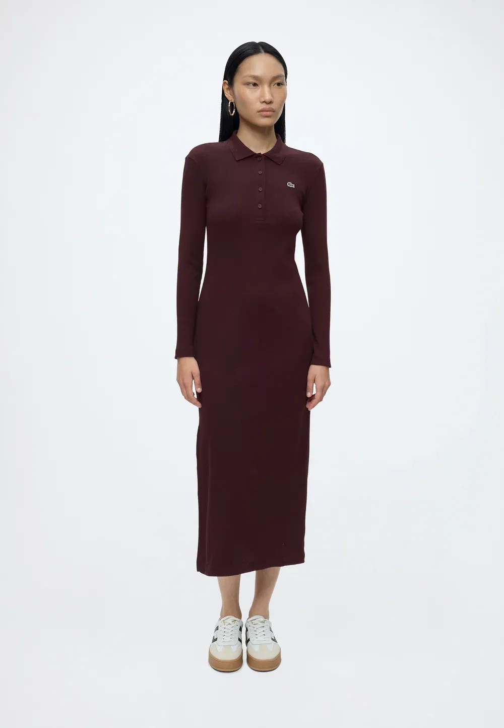 Платье-Поло Lacoste Oxalis, макси, однотонное
